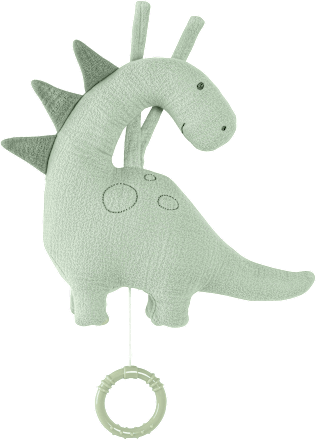 Spieluhr Dino aus Musselin, grün fehn