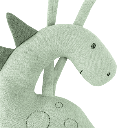 Spieluhr Dino aus Musselin, grün fehn