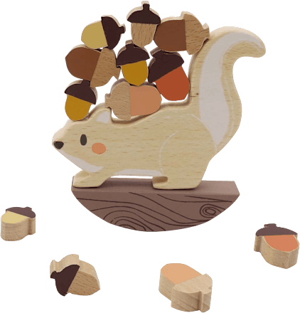 Stapelspiel Eichhörnchen, beige Cleoleo
