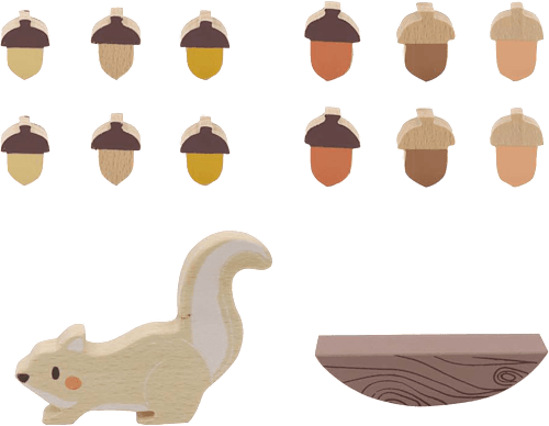 Stapelspiel Eichhörnchen, beige Cleoleo