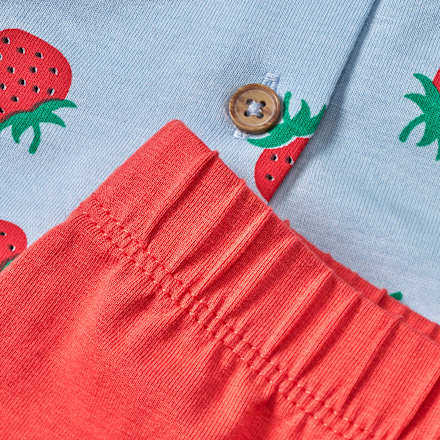 Set mit Tunika und Leggings mit Erdbeer-Muster, blau + rot, Gr. 80 ALANA