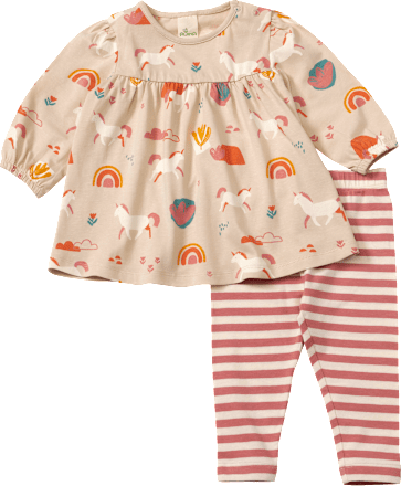 Set mit Leggings & Tunika mit Einhorn-Muster, beige, Gr. 74 ALANA