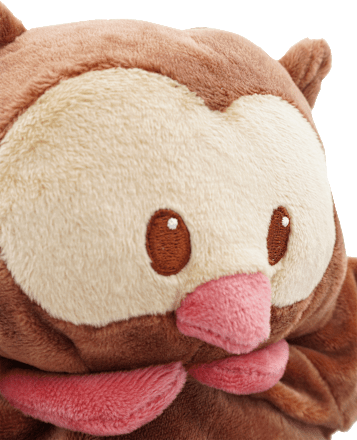 Handpuppe Eule, braun fluffies