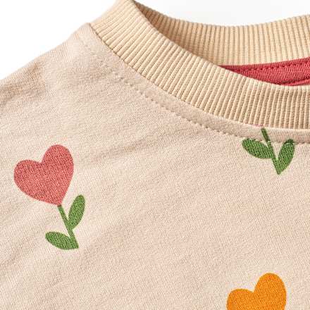 Sweatshirt mit Herz-Muster, beige, Gr. 104 ALANA