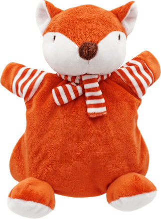 Handpuppe Fuchs, orange fluffies