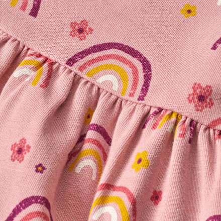 Kleid Pro Climate mit Regenbogen-Muster, rosa, Gr. 128 ALANA