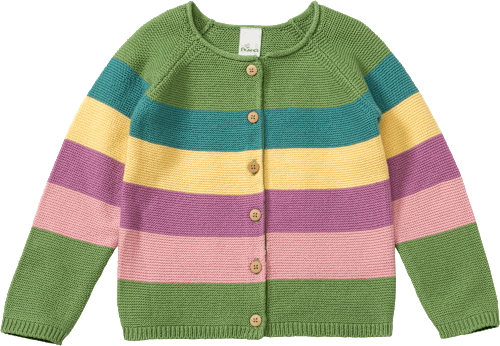 Strickjacke mit Ringel-Muster, bunt, Gr. 122 ALANA