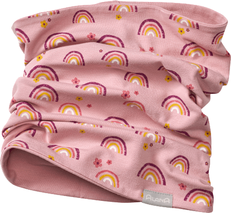 Loop Schal Pro Climate mit Regenbogen-Muster, rosa ALANA