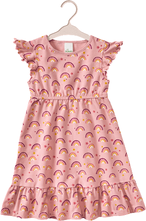 Kleid Pro Climate mit Regenbogen-Muster, rosa, Gr. 128 ALANA