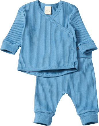 Set mit Mitwachsfunktion mit Wickelshirt & Hose, blau, Gr. 62 ALANA