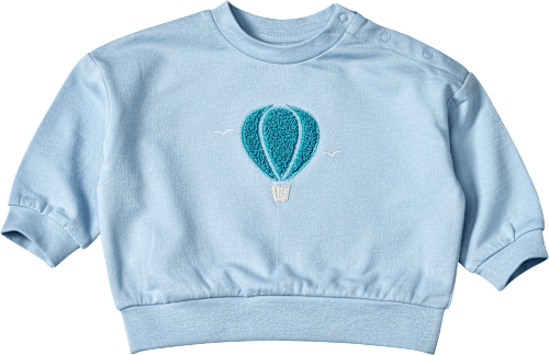 Sweatshirt mit Heißluftballon-Applikation, blau, Gr. 62 ALANA