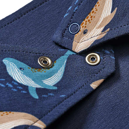 Halstuch Pro Climate mit Wal-Muster, blau ALANA