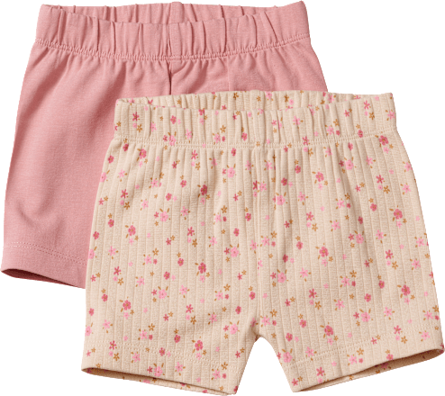 Radlerhosen mit Blumen-Muster, rosa + beige, Gr. 86 ALANA