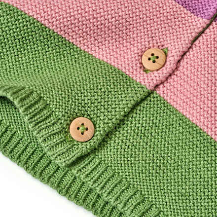 Strickjacke mit Ringel-Muster, bunt, Gr. 116 ALANA