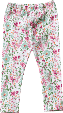 Leggings Pro Climate mit Blumen-Muster, weiß & rosa, Gr. 110 ALANA