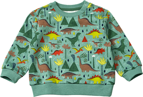 Sweatshirt mit Dino-Muster, grün, Gr. 86 ALANA
