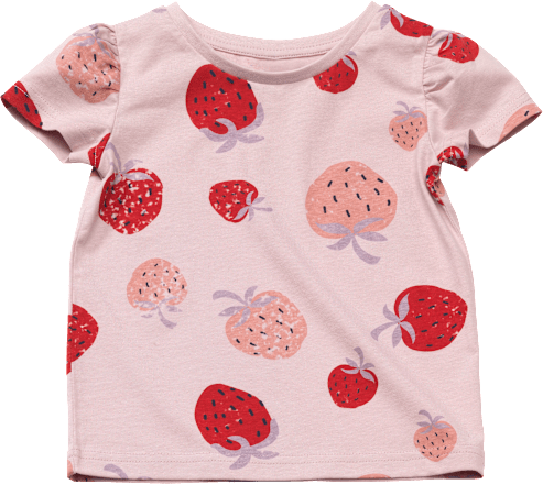 T-Shirt mit Erdbeer-Muster, rosa, Gr. 110 ALANA