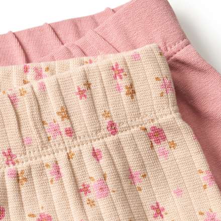 Radlerhosen mit Blumen-Muster, rosa + beige, Gr. 80 ALANA