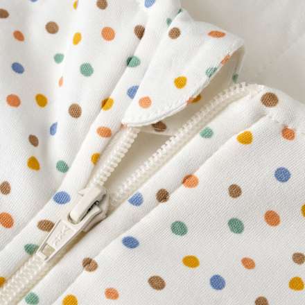 Schlafsack mit Beinen 1,5 TOG mit Punkte-Muster, weiß, 100 cm ALANA