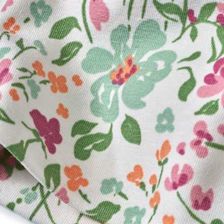 Mütze Pro Climate mit Blumen-Muster, weiß, Gr. 46/47 ALANA