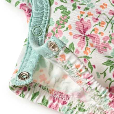 Strampler Pro Climate mit Blumen-Muster, weiß, Gr. 74/80 ALANA