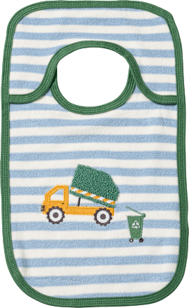 Lätzchen mit Müllwagen-Applikation, blau ALANA