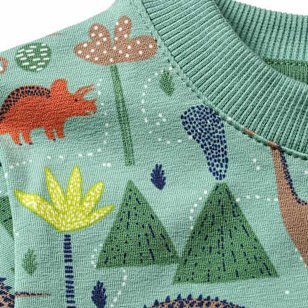 Schlafanzug Pro Climate mit Dino-Muster, grün, Gr. 92 ALANA