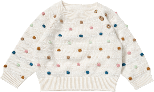 Pullover aus Strick mit Punkte-Muster, beige, Gr. 62 ALANA