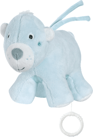 Spieluhr Eisbär mit Melodie „Träumerei“, blau fehn