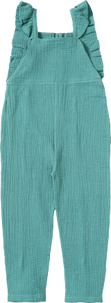 Overall mit Rüschen aus Musselin, türkis, Gr. 110 ALANA