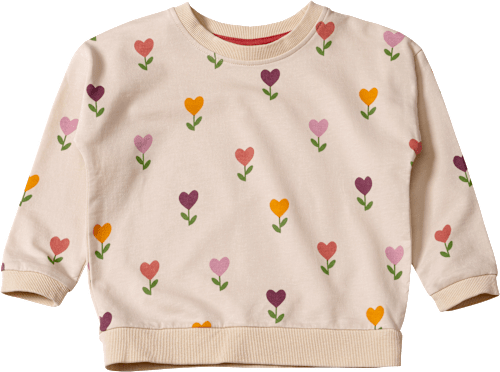 Sweatshirt mit Herz-Muster, beige, Gr. 104 ALANA