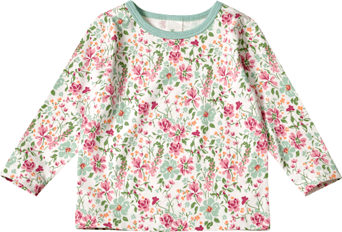 Langarmshirt Pro Climate mit Blumen-Muster, weiß & rosa, Gr. 122 ALANA