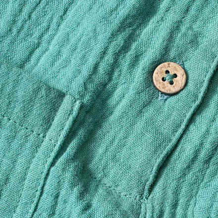 Overall mit Rüschen aus Musselin, türkis, Gr. 92 ALANA