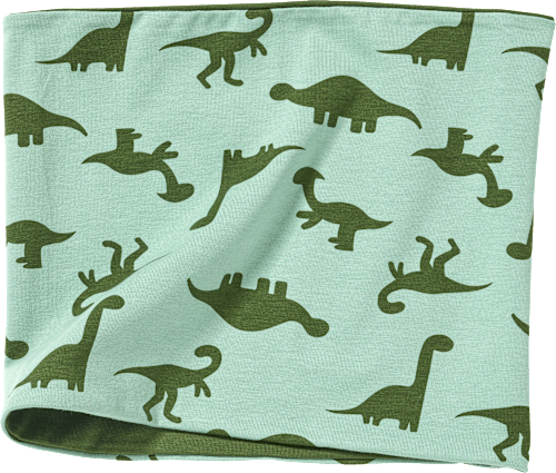 Loop Schal zum Wenden mit Dino-Muster, grün ALANA