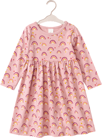 Kleid Pro Climate mit Regenbogen-Muster, rosa, Gr. 128 ALANA