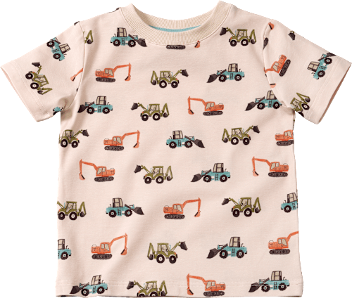 T-Shirt Pro Climate mit Traktor-Muster, beige, Gr. 110 ALANA