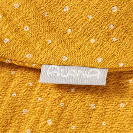 Schal aus Musselin mit Punkte-Muster, gelb, ca. 95 x 47 cm ALANA