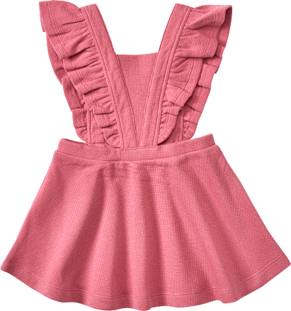 Kleid mit Waffel-Struktur & Rüschen, rosa, Gr. 80 ALANA