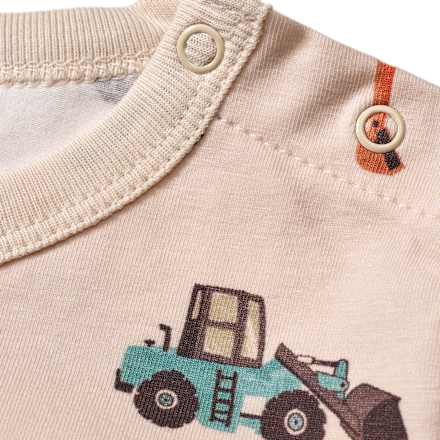 T-Shirt Pro Climate mit Traktor-Muster, beige, Gr. 74 ALANA