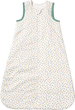 Schlafsack 1,5 TOG mit Punkte-Muster, weiß, 90 cm ALANA