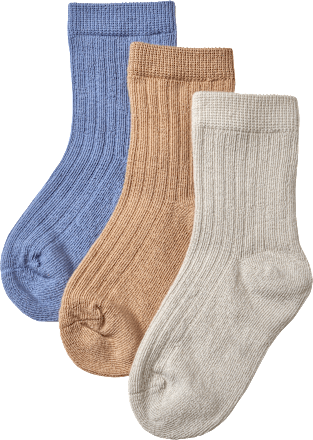 Socken, blau + grau + braun, Gr. 23/26 ALANA