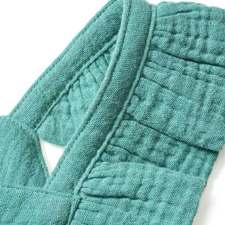 Overall mit Rüschen aus Musselin, türkis, Gr. 104 ALANA