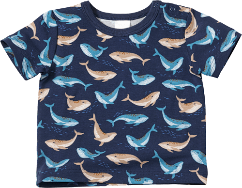 T-Shirt Pro Climate mit Wal-Muster, blau, Gr. 80 ALANA