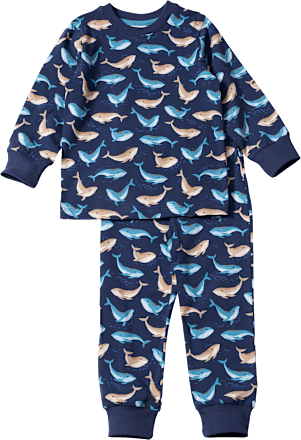 Schlafanzug Pro Climate mit Wal-Muster, blau, Gr. 104 ALANA