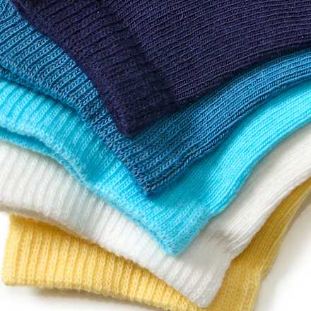 Sneaker Socken, gelb + weiß + blau, Gr. 19/22 PUSBLU