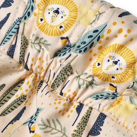 Schirmmütze mit Nackenschutz & Löwen-Muster, beige + grün, Gr.  ALANA