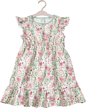 Kleid Pro Climate mit Blumen-Muster, weiß, Gr. 128 ALANA