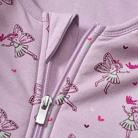 Schlafsack mit Beinen 2 TOG mit Feen-Muster, lila, 110 cm ALANA