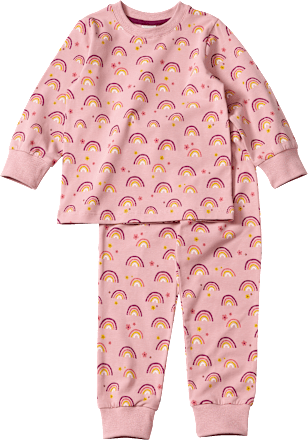 Schlafanzug Pro Climate mit Regenbogen-Muster, rosa, Gr. 104 ALANA