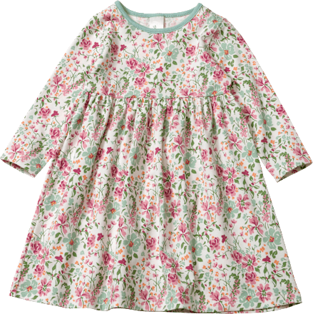 Kleid Pro Climate mit Blumen-Muster, weiß & rosa, Gr. 128 ALANA